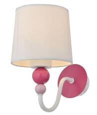Candellux BEBE 21-39163 kinkiet lampa ścienna abażur biały 1X60 E27 różowy 14cm
