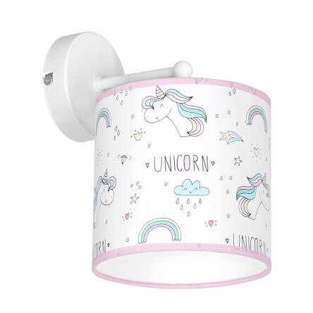 Milagro UNICORN MLP4940 kinkiet lampa ścienna dziecięcy klosz pastelowy motywy jednorożca 1xE27 15cm