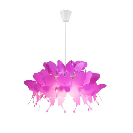 Light Prestige Farfalla 1 LP-3439/1P dark pink lampa wisząca ciemny róż motyle 1x60W E27 50cm