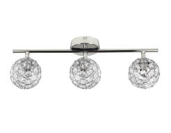 Candellux STARLET 93-85934 listwa oświetleniowa chrom kryształki 3X40W G9 42cm