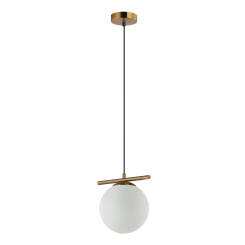Italux Merseta PND-463321L-BRO+W lampa wisząca nowoczesna brąz antyczny  klosz kula  E14 1x40W 20cm WM