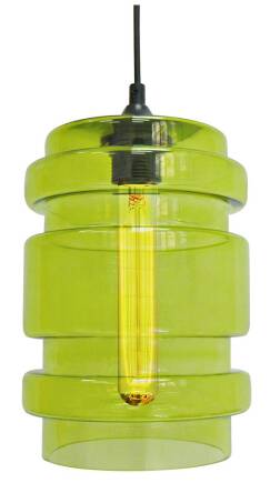 Candellux DECORADO 31-36650 lampa wisząca szklany klosz barwiony zielony 1X60W E27 17 cm