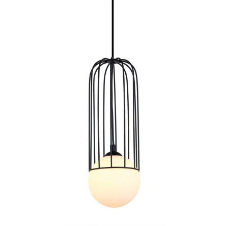 Italux lampa wisząca Simon MDM-3938/1 BK czarna druciana 12cm