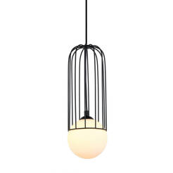 Italux lampa wisząca Simon MDM-3938/1 BK czarna druciana 12cm