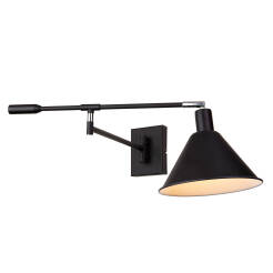 Italux Trinity MB-402721-IT BL kinkiet lampa ścienna industrialny stal chrom czarny 53cm IP20 E14 1x60W