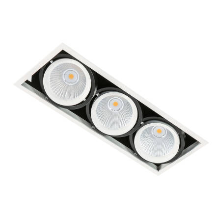 Italux Vertico Triple 4000K GL7108-3/3X18W 4000K WH+BL oprawa do wbudowania wpuszczana nowoczesna techniczna aluminium 3x18W LED 4000K 37,8cm