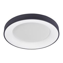 Italux Giulia 5304-850RC-BK-4 plafon lampa sufitowa nowoczesny okrągły aluminium akryl czarny 60cm IP20 LED 50W 4000K