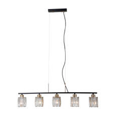 Italux Simona PND-40814-5-BK-HBR lampa wisząca E14 85cm