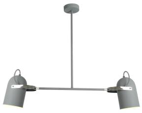 Candellux GRAY 32-66510 lampa wisząca szary klosz metalowy 2X40W E27 92cm