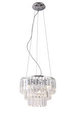 Maxlight Monaco P0259 lampa wisząca metalowa klosz przeźroczyste szkło 9x40W G9 42cm