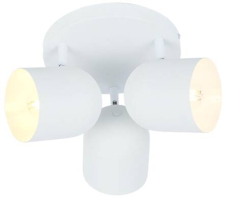 Candellux AZURO 98-63274 plafon lampa sufitowa biała metalowy klosz 3X40W E27 32cm