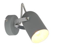 Candellux GRAY kinkiet lampa ścienna szara regulacja kąta nachylenia klosza 1X40W E14 7cm