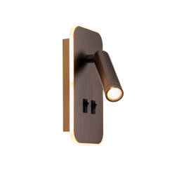 Italux Doria WL-83957-1-CF kinkiet lampa ścienna kolor kawowy LED 8W 3000K