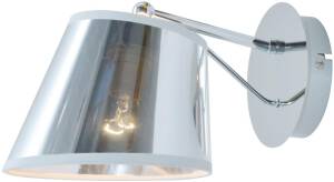 Candellux CORTEZ 21-55002 kinkiet lampa ścienna chrom efekt lustra abażur 1X40W E14 16cm
