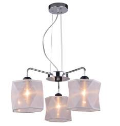 Candellux NOSJA 33-58720 lampa wisząca chrom abażur 3X40W E27 58cm