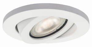 Light Prestige Lagos LP-440/1RS WH movable oprawa do wbudowania podtynkowa oczko podtynkowe okrągłe ruchome białe IP20 1x50W GU10 8,6cm 