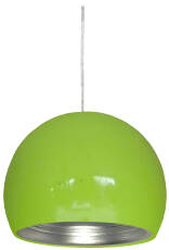 Candellux PICTOR 31-24930 lampa wisząca 1X60W E27 metalowy półkulisty klosz zielony/srebrny z odbłyśnikiem 25 cm