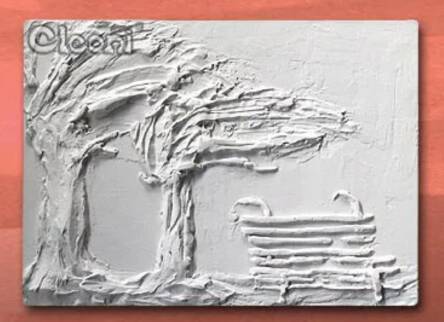 Cleoni kinkiet Płaskorzeźba P13 wersja podświetlana 3430 WM