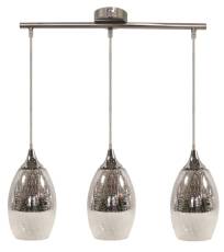 Candellux CELIA 33-51585 lampa wisząca szklany klosz 3X60W E27 srebrny 60cm