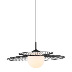 Italux lampa wisząca Sarah MDM-4000/1 BK czarna druciana 50cm