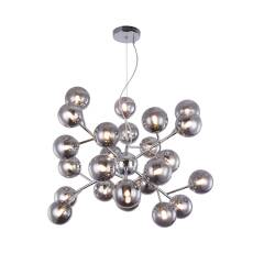 Maytoni Dallas MOD545PL-24CH lampa wisząca rama chrom metalowa szklane klosze dymne 24xG9 28W 65 cm