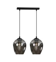Emibig ISTAR 2 BL/GRAFIT 680/2 lampa wisząca nowoczesna klosze szkło grafit 2x60W E27 40cm