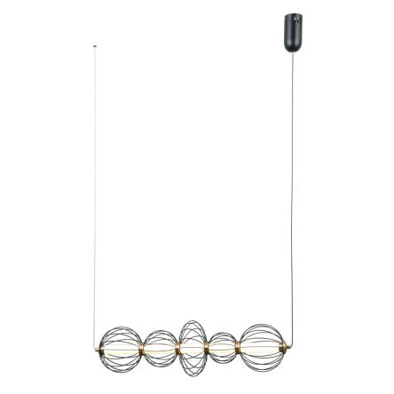 Italux Rabel PND-344221-5-BK lampa wisząca czarna druciana LED 18W 67cm