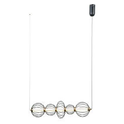 Italux Rabel PND-344221-5-BK lampa wisząca czarna druciana LED 18W 67cm