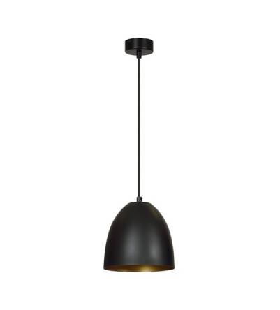 Emibig LENOX 1 BLACK / GOLD 410/1 lampa wisząca nowoczesna metalowa czarno złota 1x60W E27 18cm