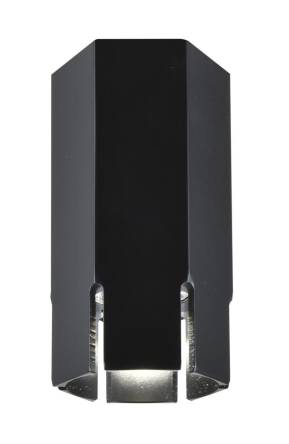 Candellux TUBA 2282831 oprawa stropowa natynkowa sześciobok czarna 1X25W GU10 12 cm