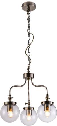 Candellux BALLET lampa wisząca patynowy szklany klosz 3X40W E27 45cm