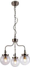 Candellux BALLET lampa wisząca patynowy szklany klosz 3X40W E27 45cm