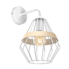 Milagro CLIFF WHITE MLP5517 kinkiet lampa ścienna metal biały przestrzenny klosz o modnym kształcie 1xE27 21cm