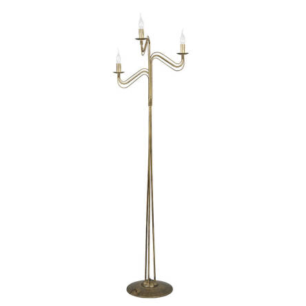 Emibig TORI LP3 GOLD 170/LP3 lampa podłogowa klasyczna złota metalowa 3x40W E14 162cm