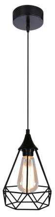 Candellux GRAF 31-62888 lampa wisząca druciana czarna 1X60W E27 19cm