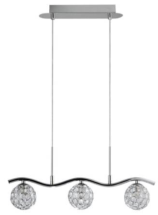 Candellux STARLET 33-85743 lampa wisząca chrom kryształki 3X40W G9 49cm