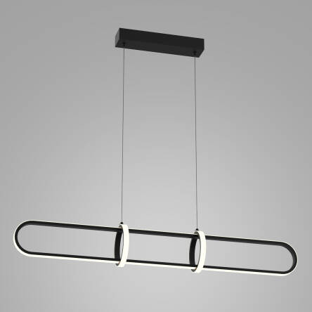 Italux Cerrila PND-29772750-1A-BK lampa wisząca nowoczesna czarny stal aluminium akryl podłużna LED 31,2W 3000K IP20 90cm