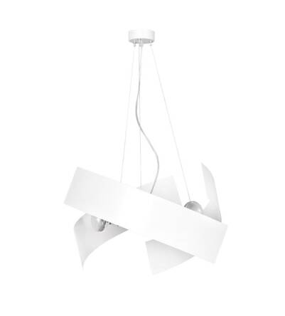 Emibig MODO WHITE 585/1 lampa wisząca nowoczesna unikalny design metal biała 3x60W E27 45cm