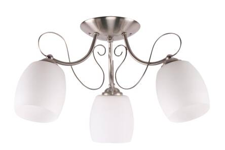 Candellux AMBA 33-78025 plafon lampa sufitowa biały klosz szklany 3X40W E27 56 cm