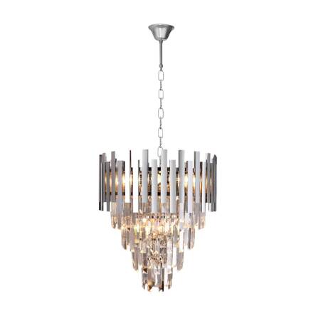 Milagro ASPEN II CHROME ML5997 żyrandol glamour chrom metal kryształ zawiesie w postaci łańcucha 9xE14 45cm