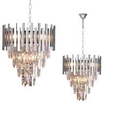 Milagro ASPEN II CHROME ML5997 żyrandol glamour chrom metal kryształ zawiesie w postaci łańcucha 9xE14 45cm