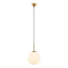 Italux Deore PND-5578-1M-BRO lampa wisząca nowoczesna stal brąz antyczny klosz szklany kula 25cm E27 1x40W