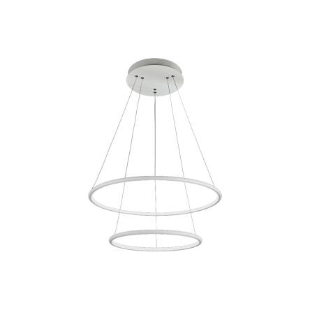 Milagro ORION WHITE ML502 lampa wisząca metalowa okrągła oprawa biała matowa regulacja wysokości 53W LED 3000K 60cm