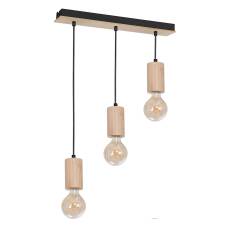 Milagro LINES MLP8826 lampa wisząca naturalne drewno regulacja wysokości 3xE27 62cm