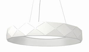 Light Prestige Reus LED LP-8069/1P LED WH lampa wisząca biała okrąg wzór LED 4000K 1x36W 60cm