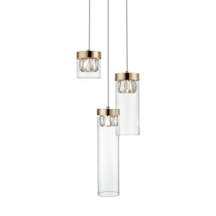 Zuma Line P0389-03D-F7AC GEM lampa wisząca złoty 3xG9 28W 31cm