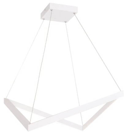 Maxlight Origami P0363 lampa wisząca biała geometryczna metal nowoczesna 1x40W LED 3000K 55x52cm