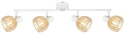 Candellux ATARRI 94-68101 listwa oświetleniowa biała regulacja klosza 4X25W E14 drewno 76cm