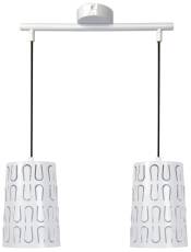 Candellux VISTA 32-64271 lampa wisząca metalowy klosz 2X60W E27 biały 48cm