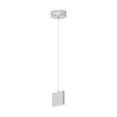 Milagro CUADRA ML441 lampa wisząca chrom płaska metalowa obudowa akrylowy klosz możliwość regulacji wysokości 1X5W LED 4000K 12,2cm